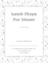 LAMB CHOPS FOR DINNER piano sheet music cover